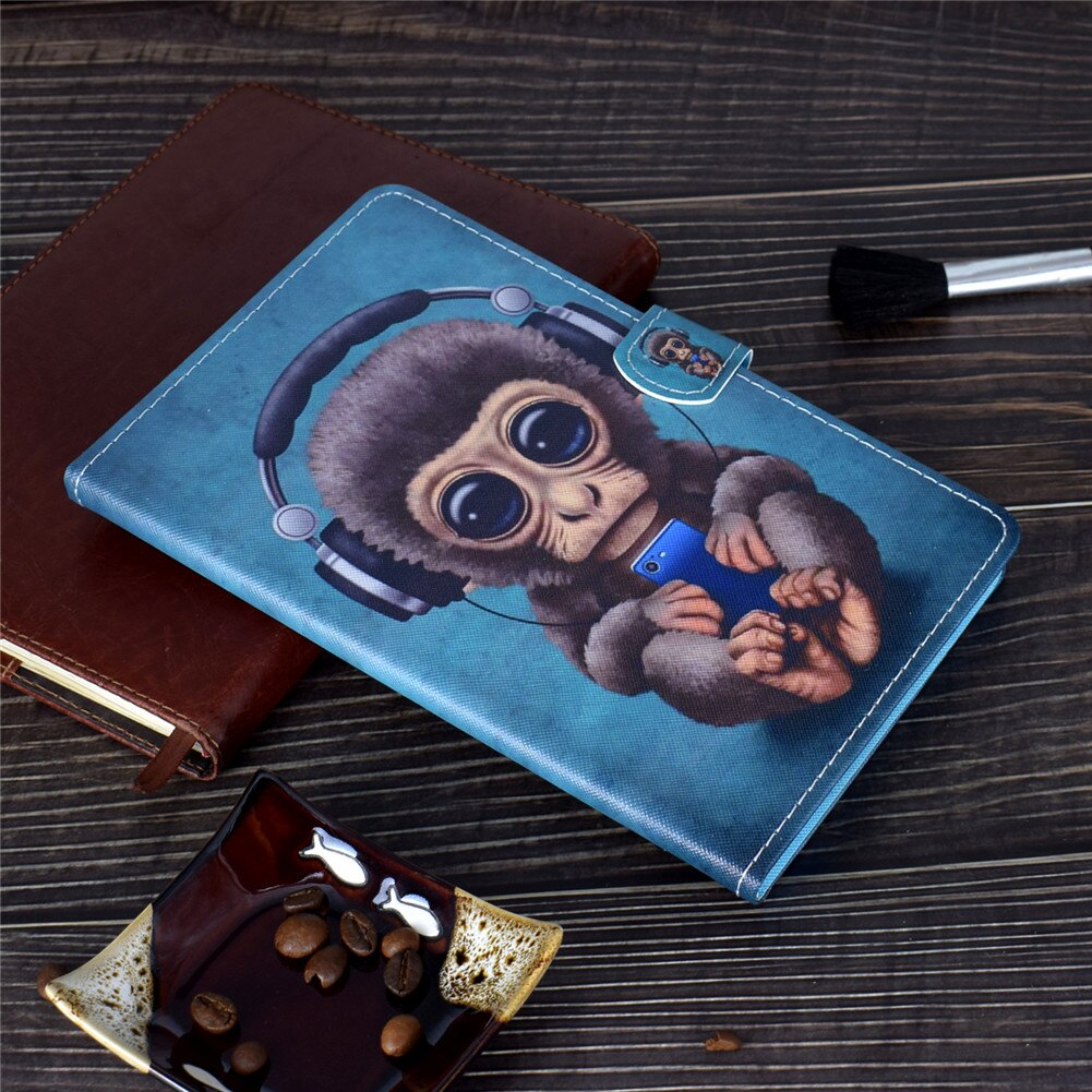 Tablet Case for Lenovo Tab M10 FHD Plus TB-X606F TB-X606X - PU Leather Stand Cover with Card Slot: Headphone monkey