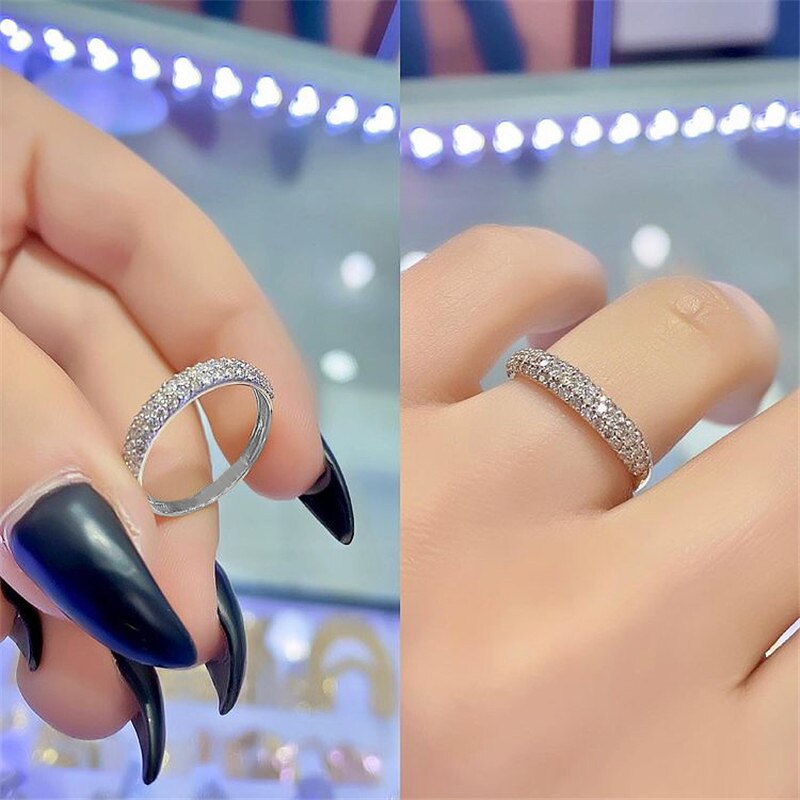 Huitan Minimalistische Bruiloft Ringen Voor Vrouwe... – Grandado