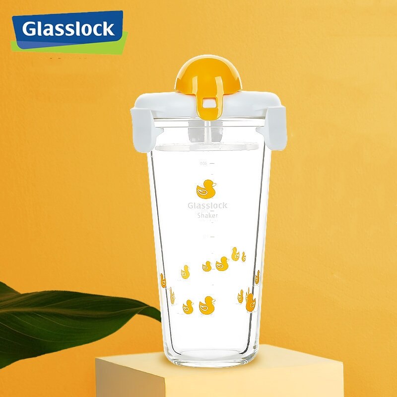 450ml glasslock sommer hærdet glasflaske vand drikke juice shaker duftende te kop drinkware kaffekop køkken drinkware: And