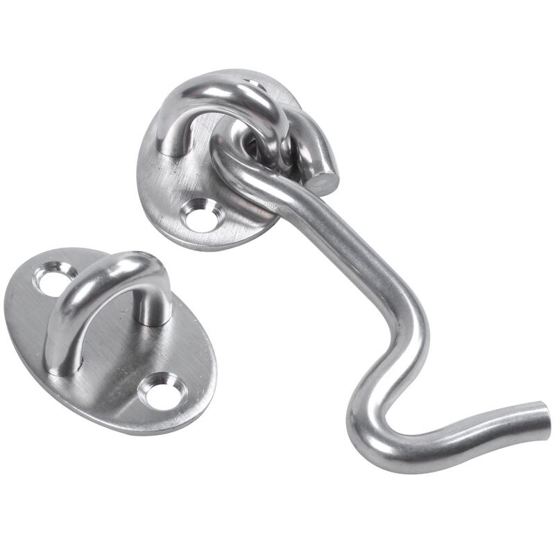 75mm 3 Inch Long Door Window Catch Eye Cabin Hook Fasteners 2 Pcs