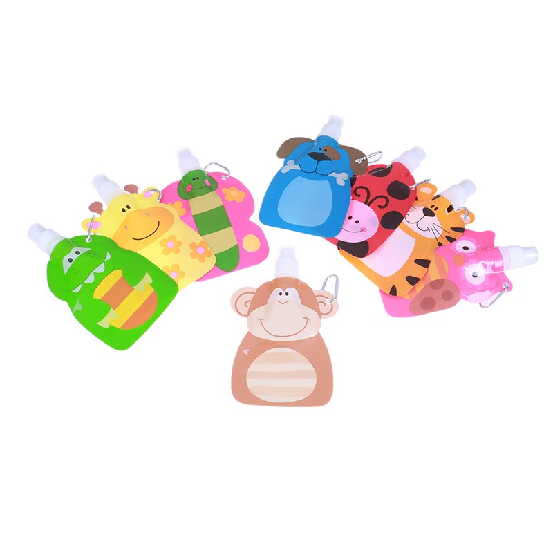 Portatile Pieghevole Del Fumetto Animale Bottiglia della Bevanda di Viaggio Eco-amichevole di Sicurezza per I Bambini del Regalo Dei Bambini 300-350Ml per I Bambini Il Regalo