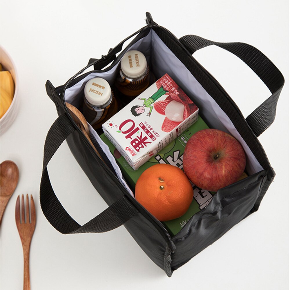 Portable Lunch Box Tote Cooler Bag Contracted Style Lunch Container For Men Women