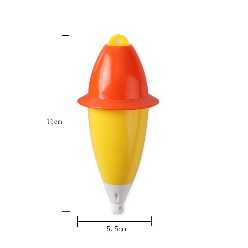 Boya de pesca automática portátil, boya de pesca rápida con doble gancho, accesorios para flotar peces al aire libre: YELLOW
