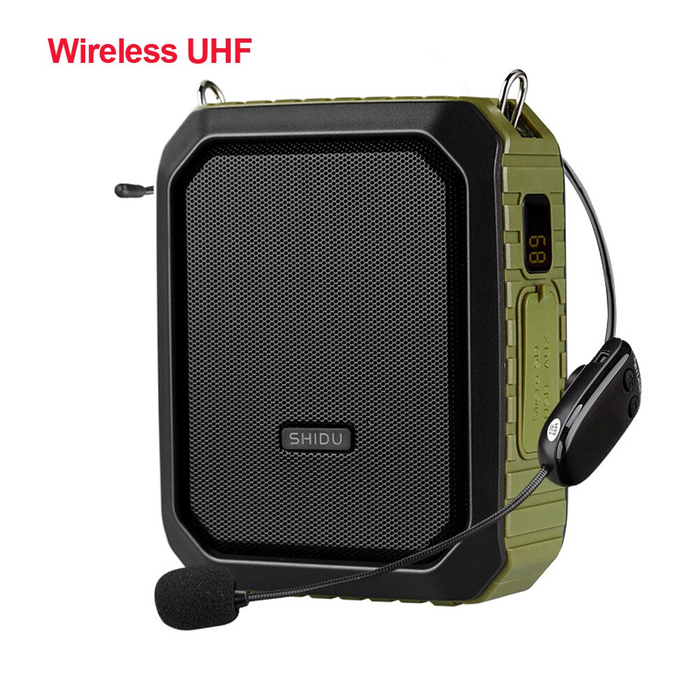 18W Portable Bluetooth Voice Amplifier Wired/UHF Wireless Microphone IPX5 Waterproof Big Power Music USB Teachers Tour Speaker
