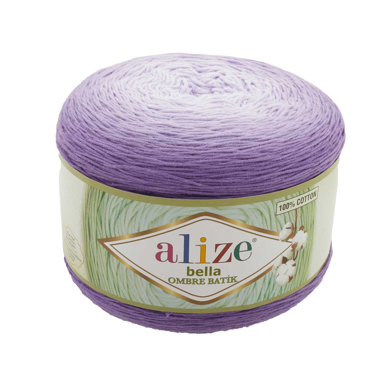 % 100 Katoen 1 Pack ( 2 Ballen) Alize Bella Ombre Batik Hand Breien Garen (1 Bal: 250 Gram 900 Meter) Haak Tool Kit: 7496