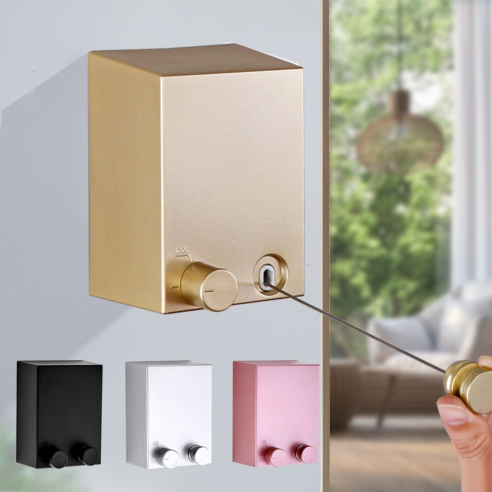 Wall Stretch Washing Cloth Line Retractable Outdoor Indoor Dryer Laundry Hanger Contraction Bathroom Accessories Clothesline
