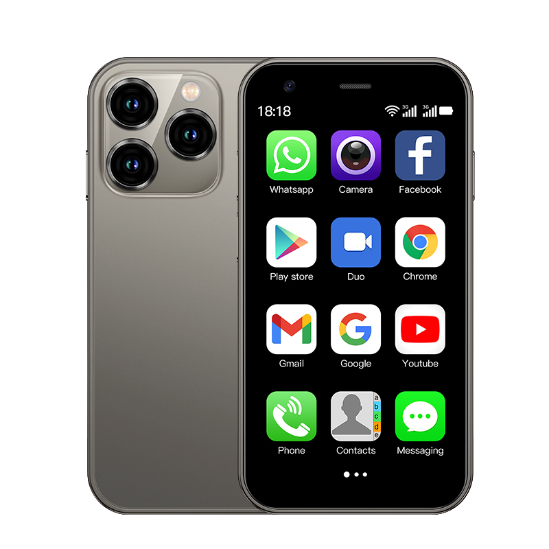 SOYES XS15, das weltweit kleinste Android-Smartphone, das 3-Zoll-Android 8.1-System ist eine kreative Geschenkauswahl für Sicherung-Telefone: Grau