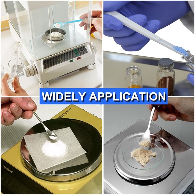 Espátula de laboratorio de acero inoxidable, cuchara de laboratorio de 15 piezas, cuchara pequeña de laboratorio Micro-Scoop para mezcla de muestreo de reactivos