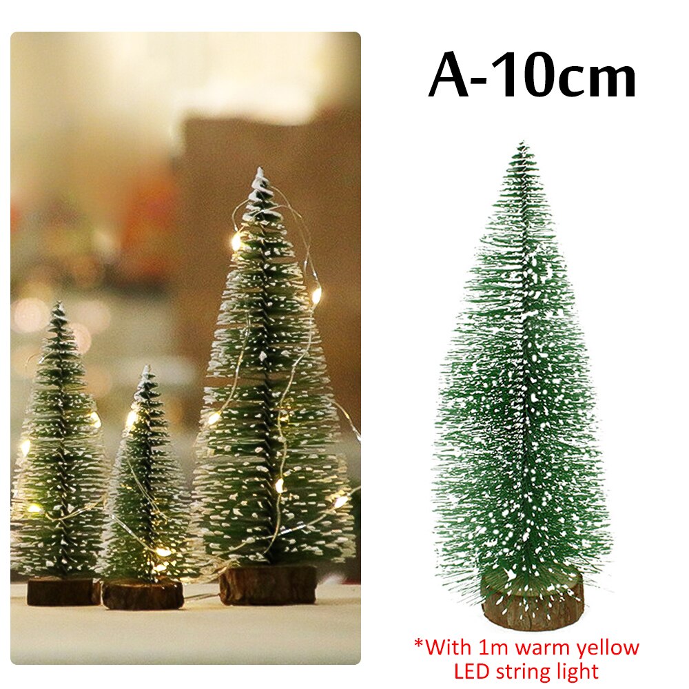 Mini Christmas Tree With String Light Cedar Table Decor Small Chrstmas Tree Window Display Home Table Decor Year'S: A