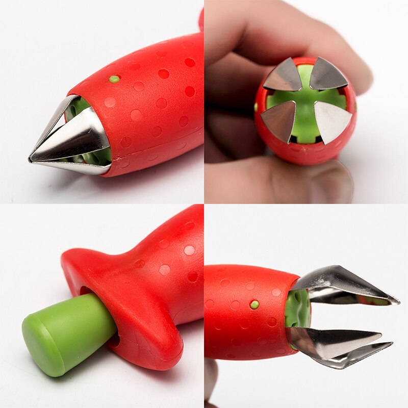 Strawberry Pedicle Remover Kitchen Tool Gadget Digging Tool Fruit Strawberry Pedicle Cutter Plastic Strawberry Core Remover