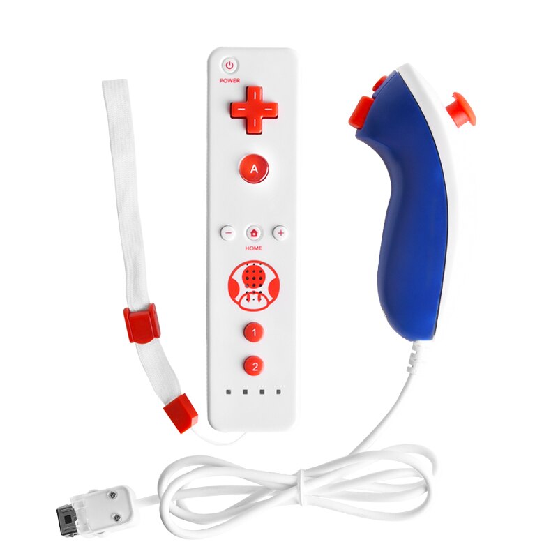 2 In 1 Motion Plus Draadloze Afstandsbediening Nunchuk Voor Nintendo Wii Nunchuck Ingebouwde Motion Plus Gamepad Met motion Sensor