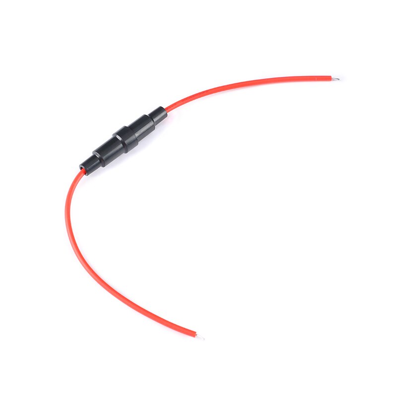 5Pair 5*20mm Inline Fuse Holder 220V Fast-Blow Screw Type Fuse Holder Quick-Blow Glass Fuse Holder 6*30MM with 22 AWG cable