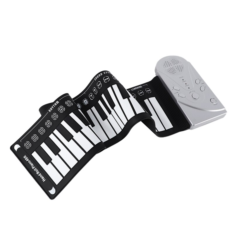 Portable Roll-Up Keyboard Piano 49-Key Electronic Children Hand-Rolled Keyboard