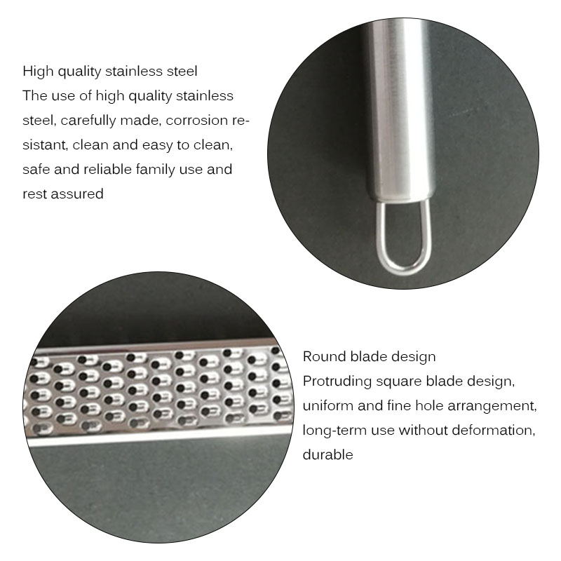Household Citrus Lemon Zester Cheese Grater Ginger Potato Garlic Chocolate Zester With Plastic Cover Long Ergonomic Handle