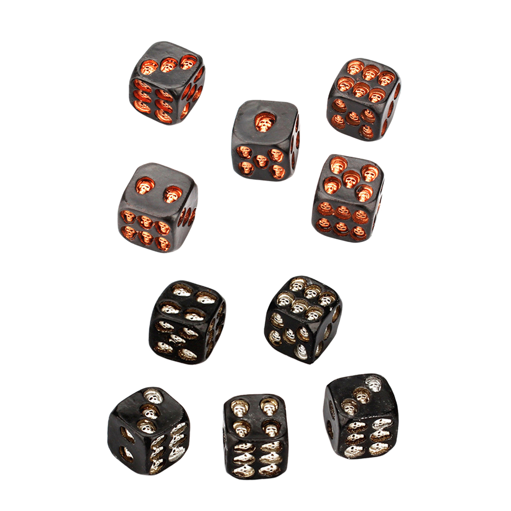 5 uds dado de calavera de resina 6 lados juego de entretenimiento KTV Pool juguetes recreativos Favor Props