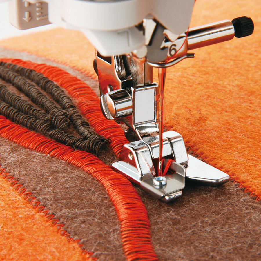 Pie de máquina de coser flecos/Looping, pie de prensatelas de bordado Jacquard, para Brother singer etc AA7017-a