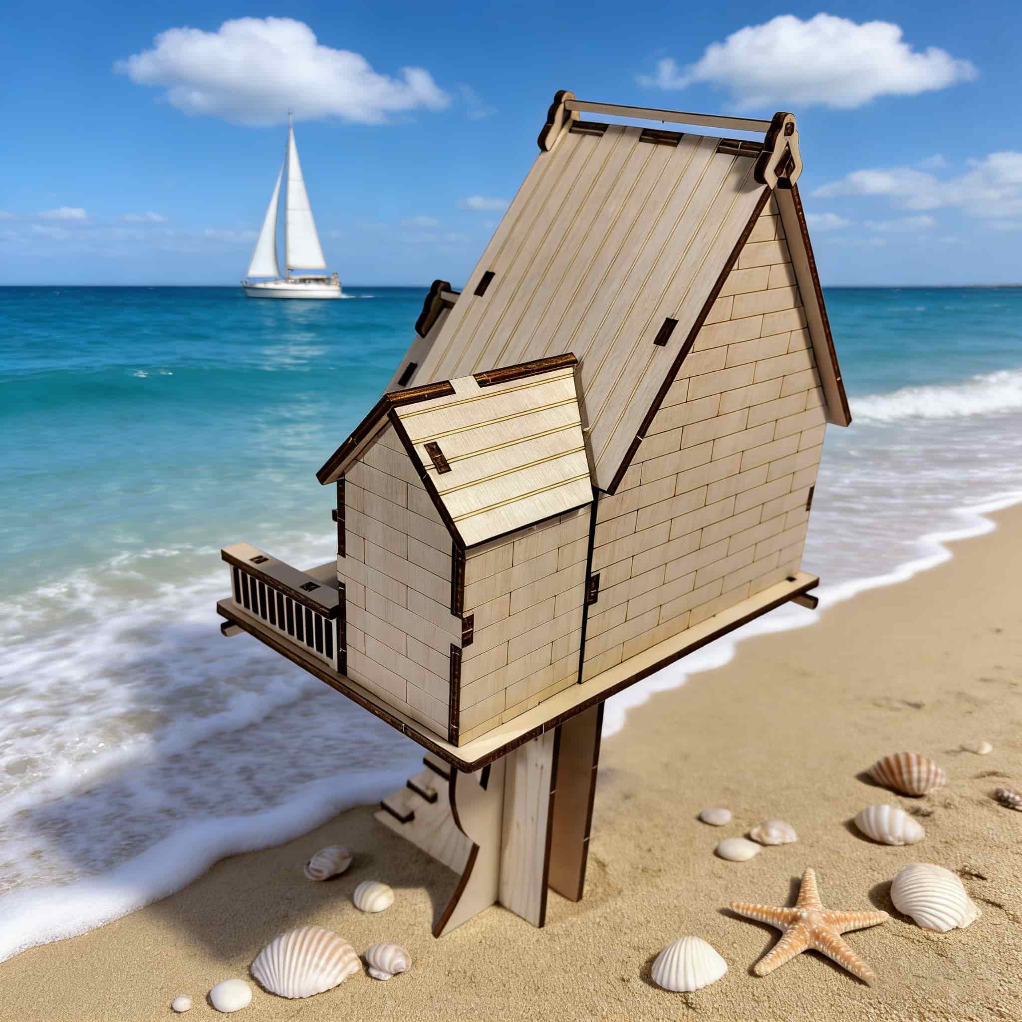 Modello puzzle 3D in legno Treehouse: il perfetto regalo di festa per Halloween, Natale e compleanni