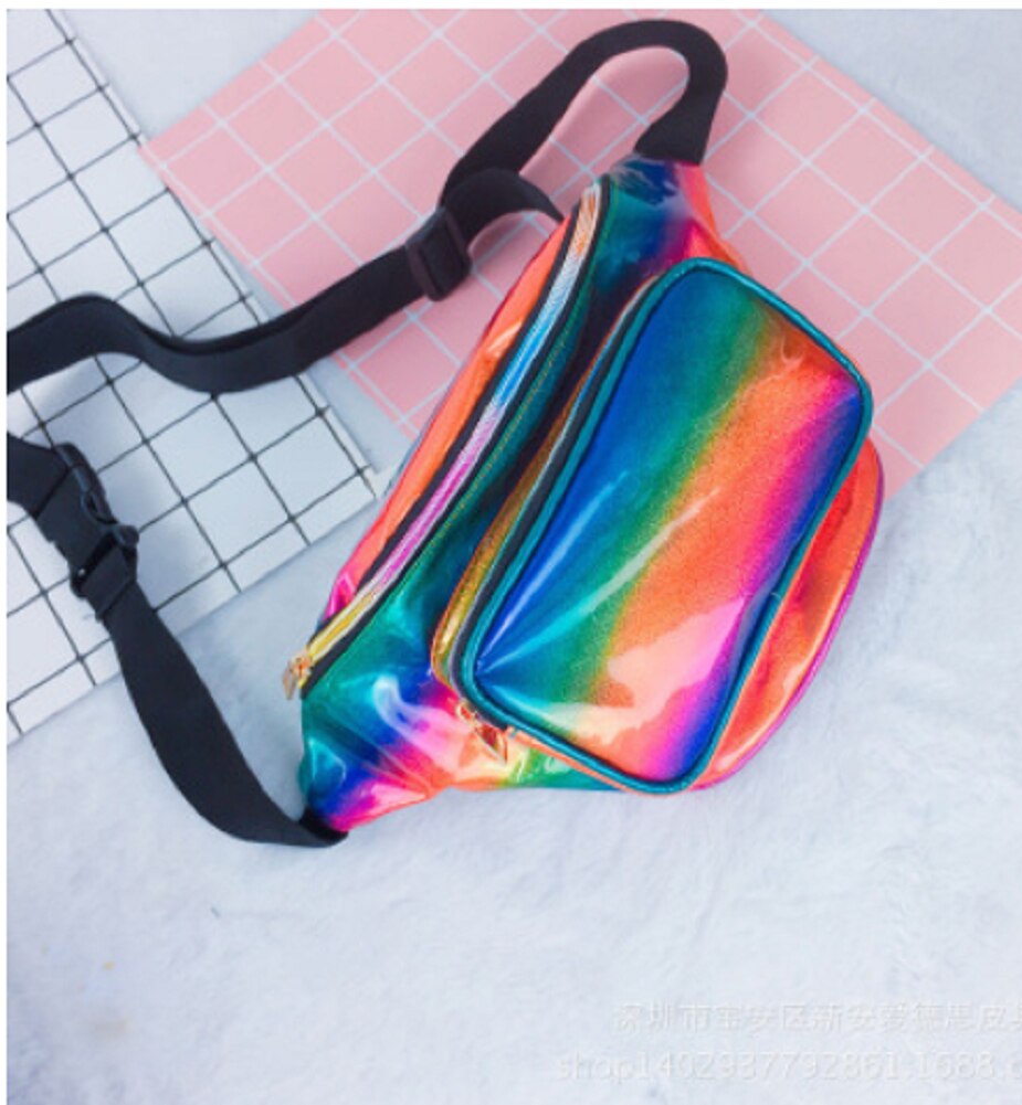 Omkeerbare pailletten glitter heuptas heuptas heuptasje handtas portemonnee reisorganizer: A