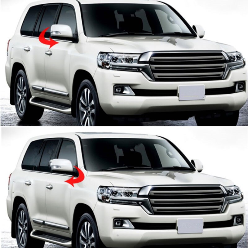 Espejo retrovisor de cierre automático para Toyota Land Cruiser, luz Flash de puerta de bloqueo plegable, módulo de datos OBD