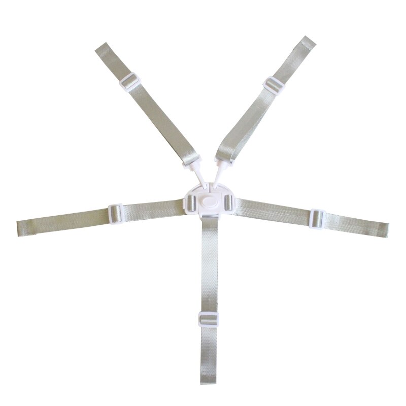 Arnés Universal de 5 puntos para bebé, silla alta, cinturón de seguridad para cochecito de niño, cochecito de bebé, silla de paseo 87HD: White button