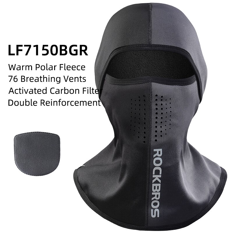 ROCKBROS Winter Warm Halten Winddicht Radfahren Maske Fleece Thermische Radfahren Gesicht Maske Balaclava Ski Maske Angeln Skifahren Hut Headwear: LF7150BGR