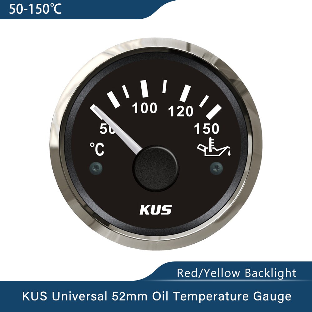 Kus 52Mm Olie Temperatuur Meters Brandstof Temp Meter 12V/24V Geschikt Voor Auto Boot