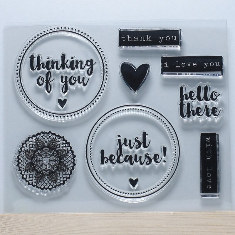 Winter wishes Moment Happiness Rest travel Beautiful Rubber Silicone Seal transparent clear rubble stamps for DIY Scrapbooking: Think of you