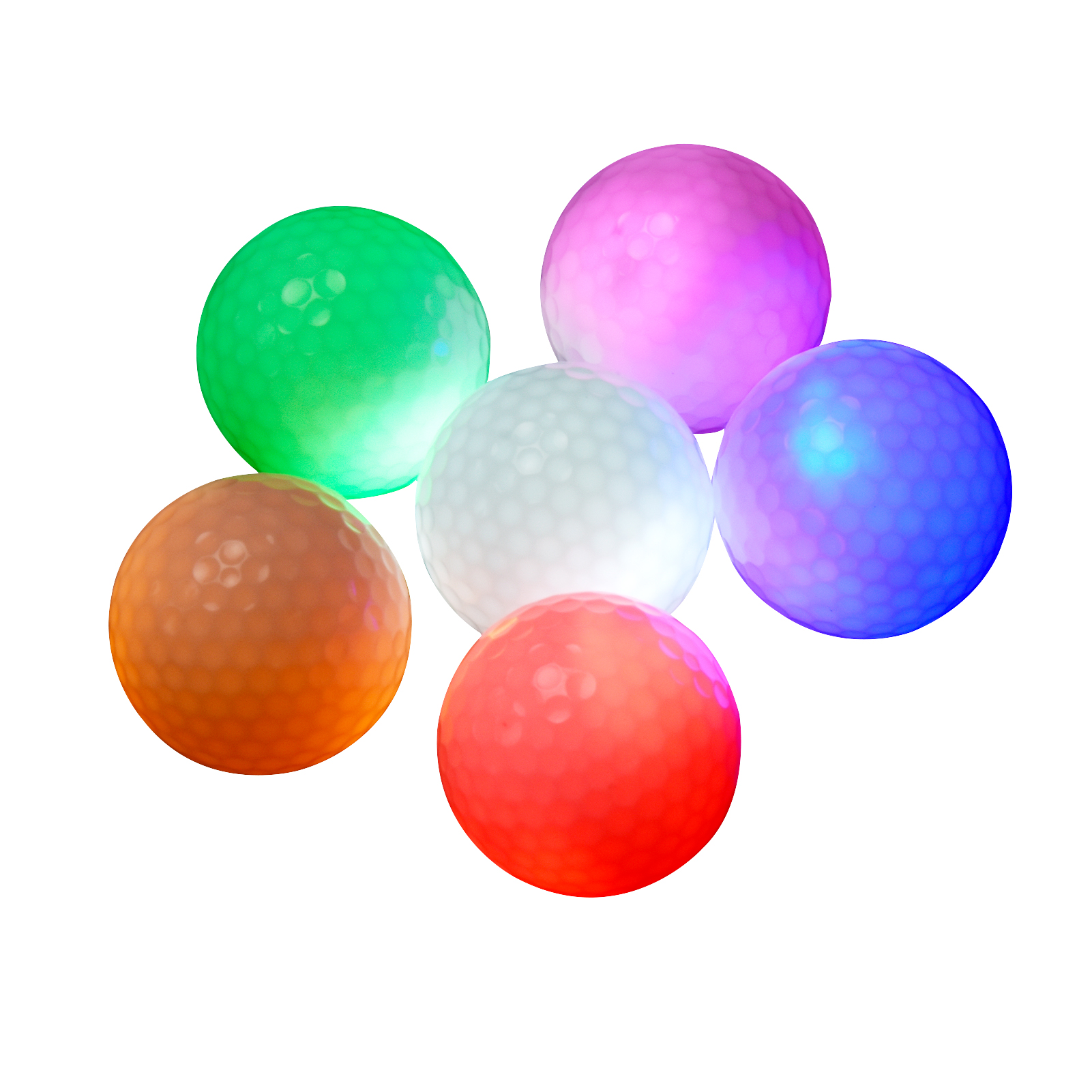Luz intermitente de 6 colores, bolas de Golf Led brillantes, accesorios portátiles para practicar, duradero