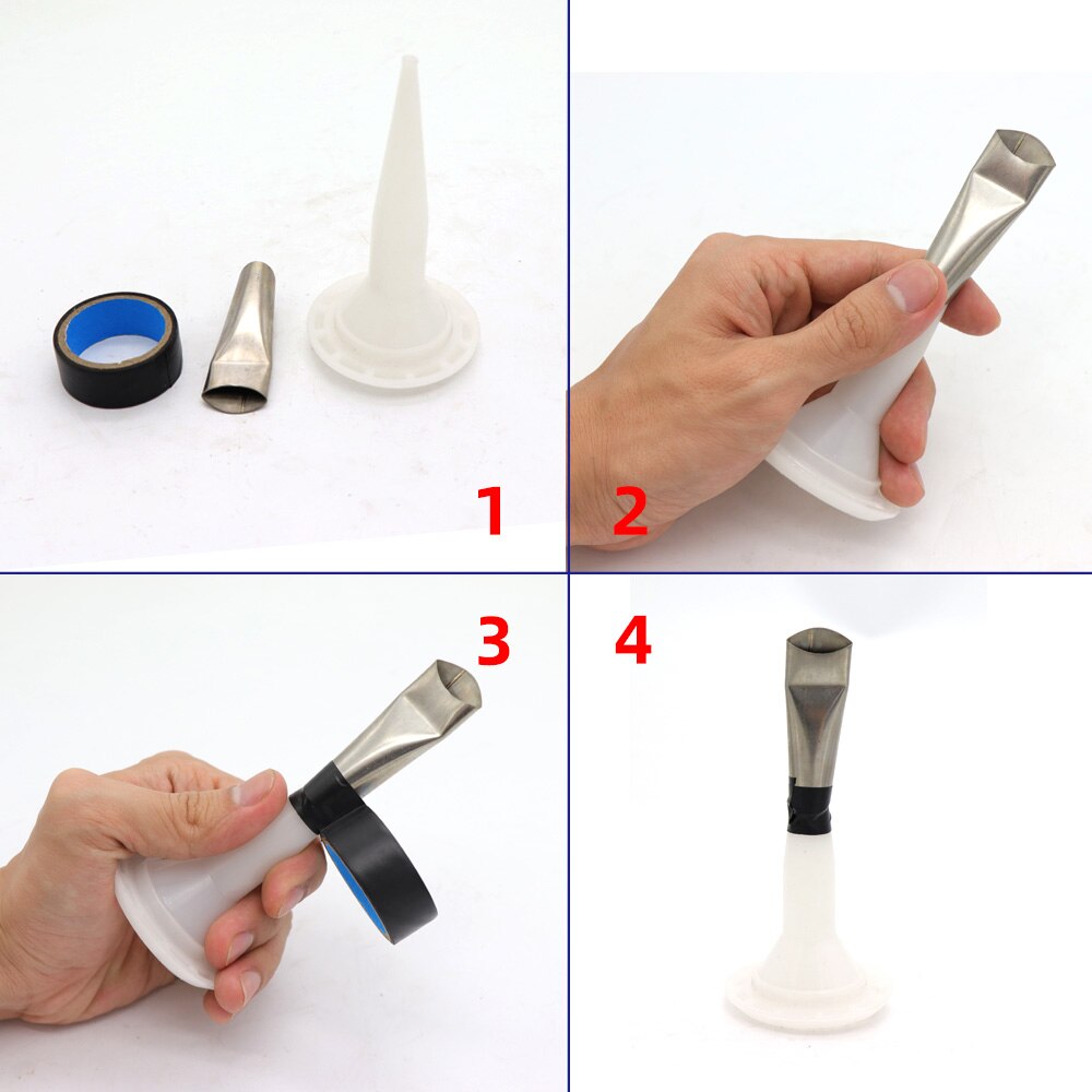 Perfect Caulking Finisher Silicone Sealant Nozzle Glue Remover Scraper stainless Steel Caulking Nozzle applicator Tool