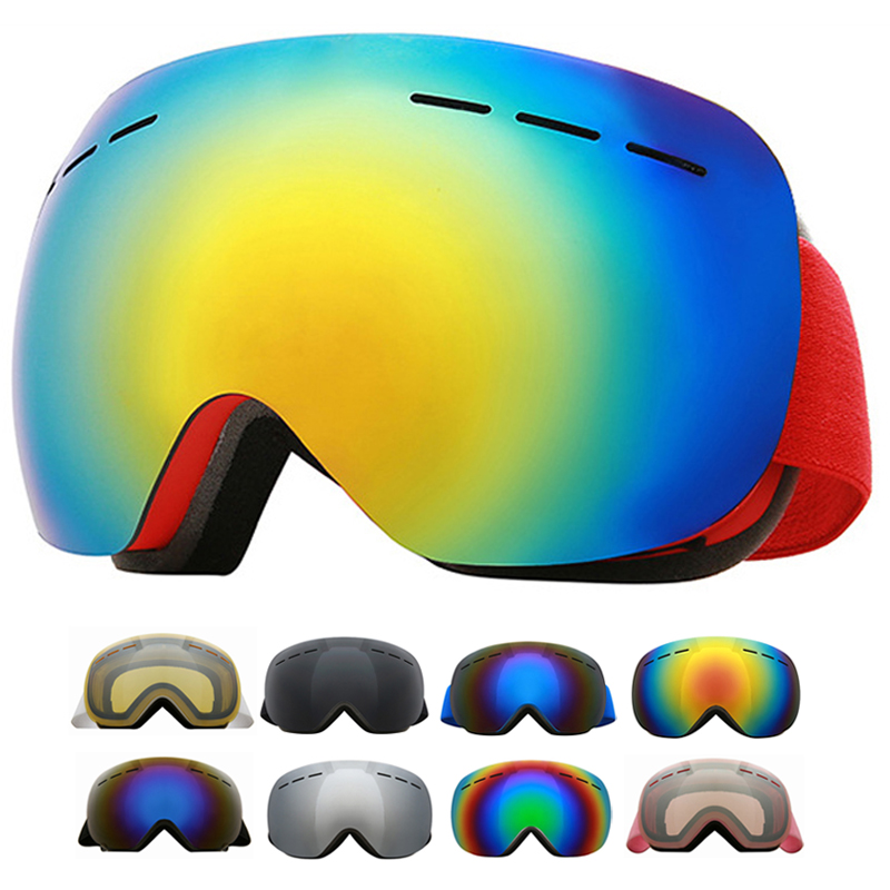 Winter Brille Anti-Nebel-Ski draussen UV Schutz Skifahren Brillen Sport Winddicht Snowboard Schneemobil Männer Frauen Gläser Maske