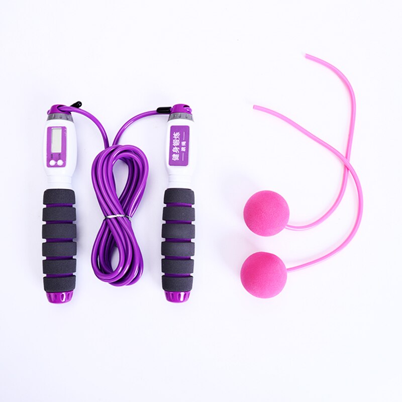 2.9m Sponge Jump Rope with Electronic Counter Adjustable Fast Speed Counting Skipping Rope Wire Workout Equipments: 05