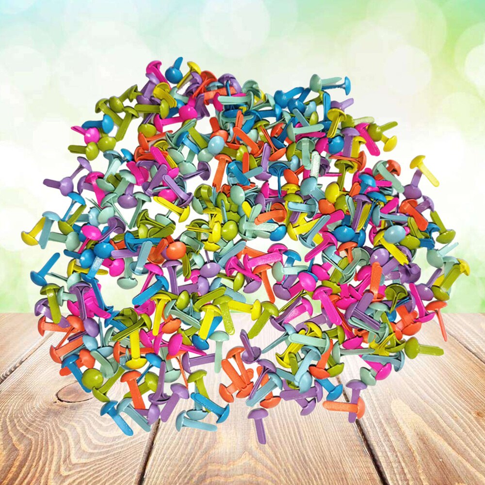 100 Pcs Mini Brads Diverse Kleuren Ronde Brad Pastel Brads Voor Scrapbooking Ambachten Maken Stempelen En Diy-8x20mm