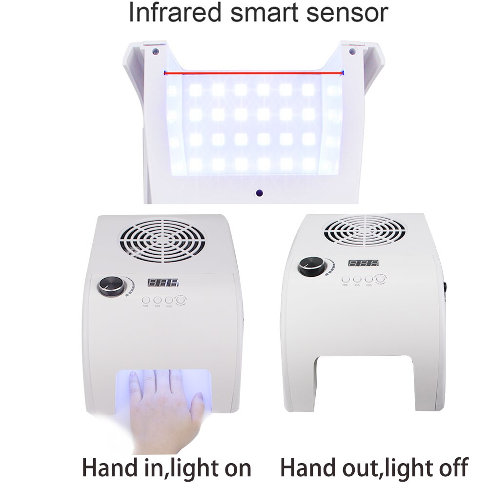 Aspirador de pó elétrico profissional, 140w, produto com função de 80w, uv, led, 60w, broca, pedicure, equipamento para limpeza de unhas