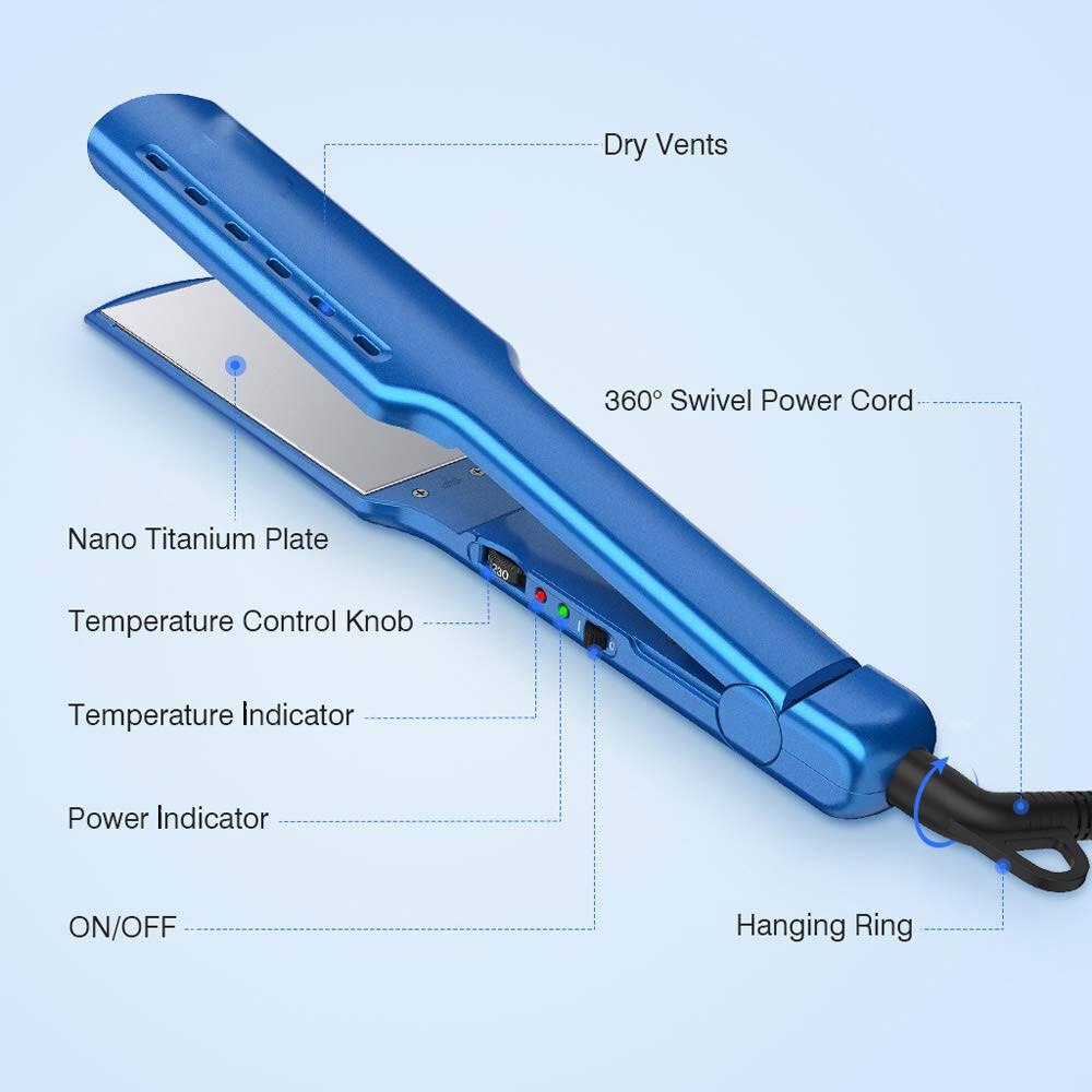 Redresseur de cheveux rapide échauffement cheveux fer ondulation pour cheveux peigne défrisants Nano titane alliage fers