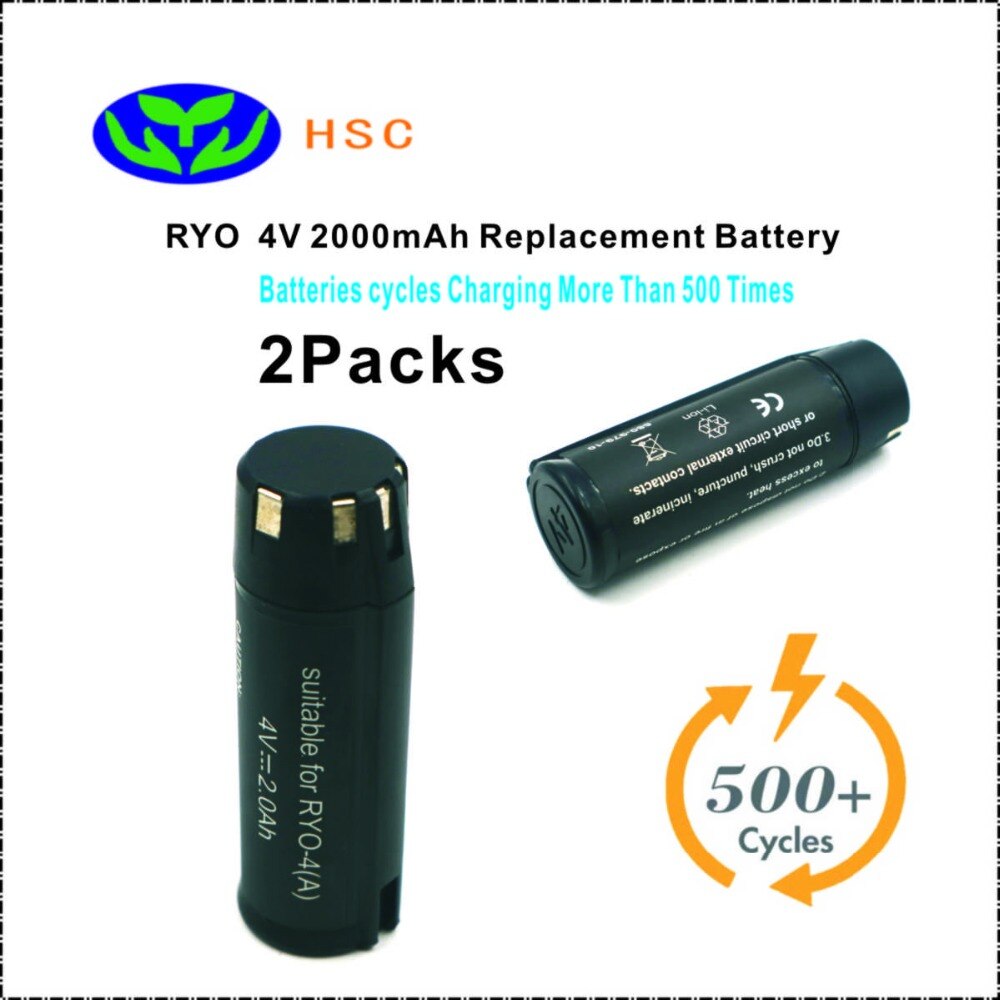 2 PCS 2.0Ah 18650 Batterij RYO4A Li-Ion Batterij 4 V Vervanging Ryobi Tek4 AP4001 CSD42l RGS410 RP4520 RP4530 Originele batterij