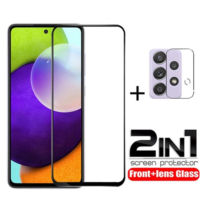 2in1 Screen Protector Für Samsung Galaxy A52 5G Kamera Objektiv Gehärtetem Glas für samsung a52 5G EINE 52 a72 5g EINE 72 Schutz Glas