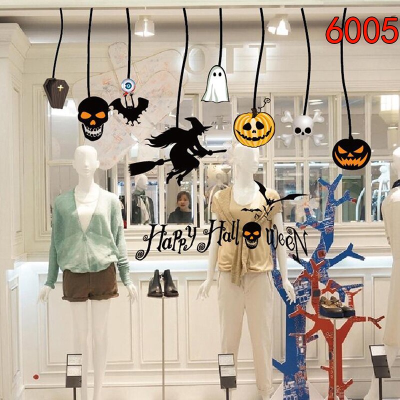 Halloween seinätarra ikkuna kodin sisustus tarra koriste joulukoriste halloween seinätarra riipus näyteikkunaan: Vihreä