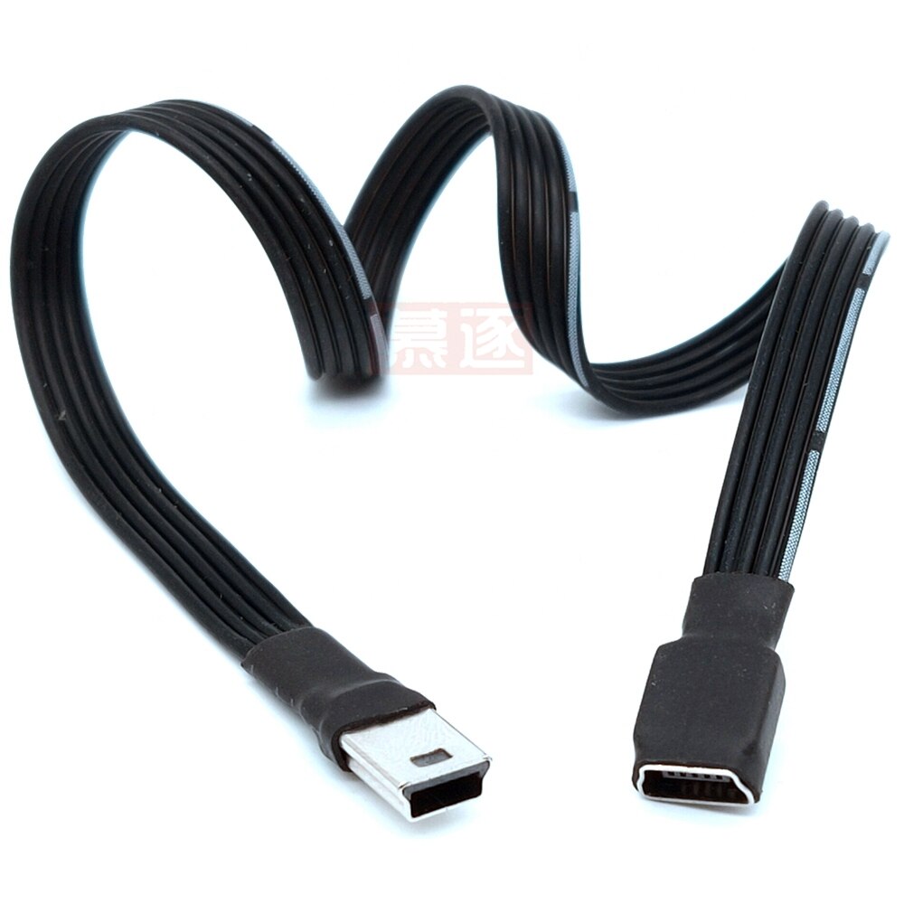 10CM 90 Degree 4 angle mini USB Female to Mini B 5 Pin Male cable Adapter 50CM 100CM