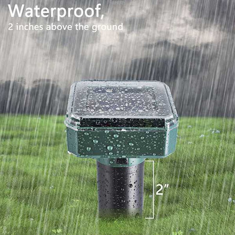 Mole Repellent 4 Pack Ultrasonic Animal Repellent Solar Powered Gopher & Vole Chaser Humane Rodent Repellent