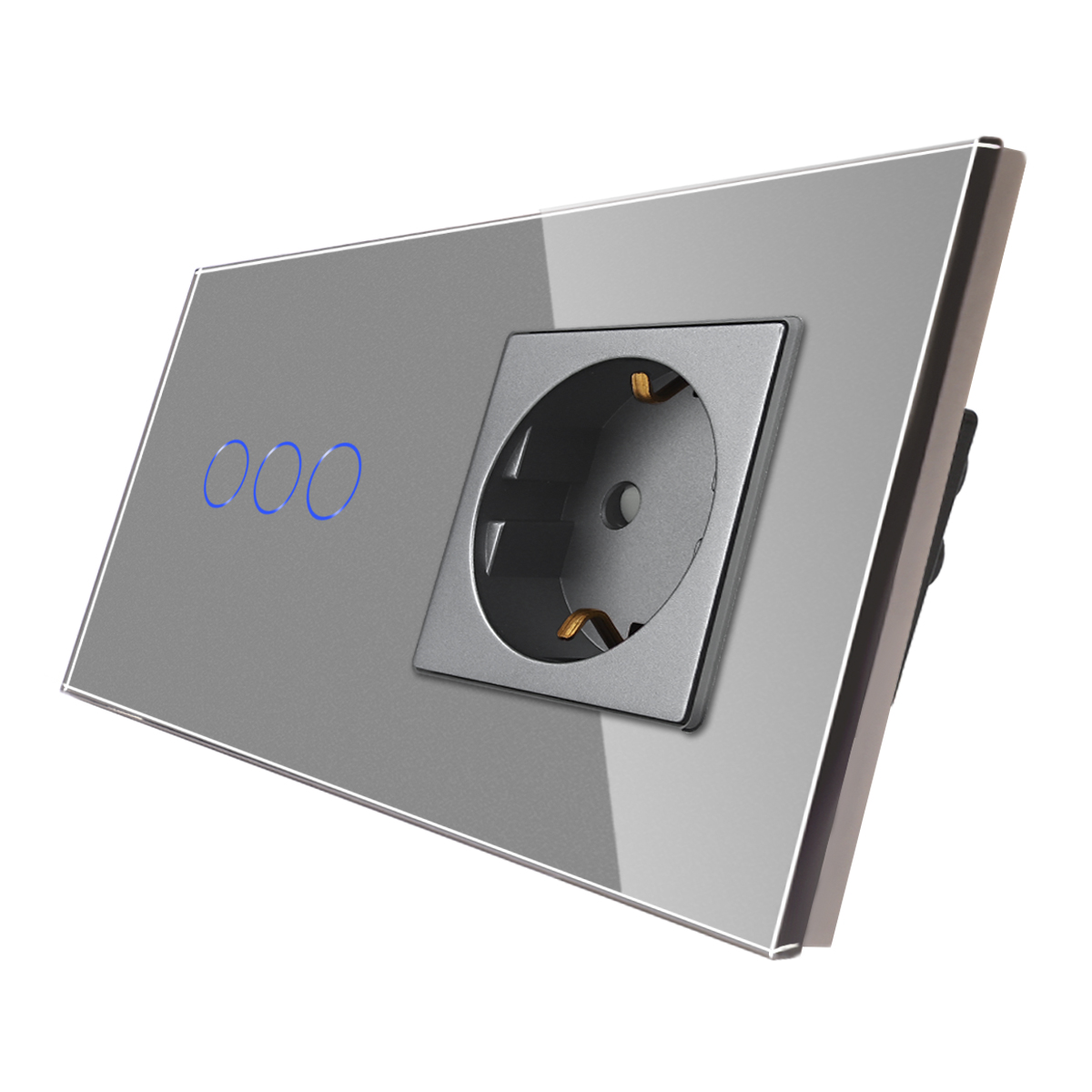 Bingoelec Smart Home Grey Smart Switch and Wifi Socket Power Monitor with Crystal Glass Panel Home Improvement: PURPLE