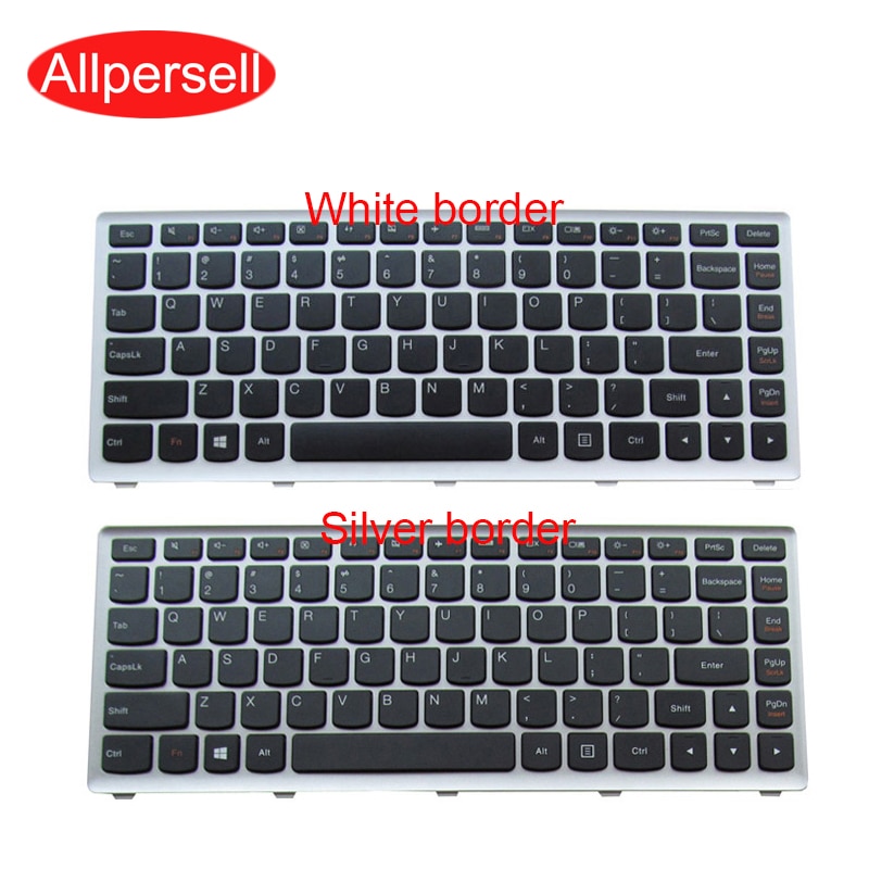Laptop keyboard For Lenovo U310 Brand US White Silver border