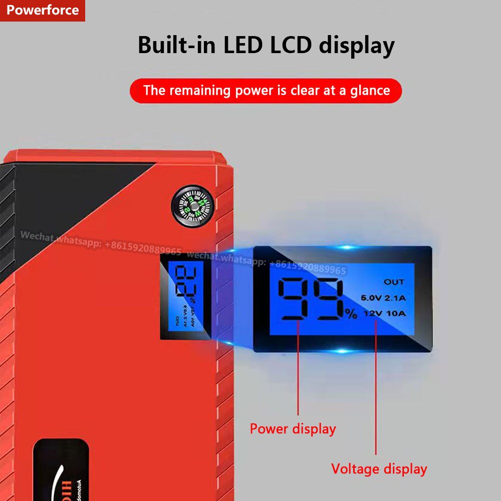 1200a-fach starthilfe-powerbank für autos , 12v- fach starthilfe-booster-akku für autos , 16800 mah