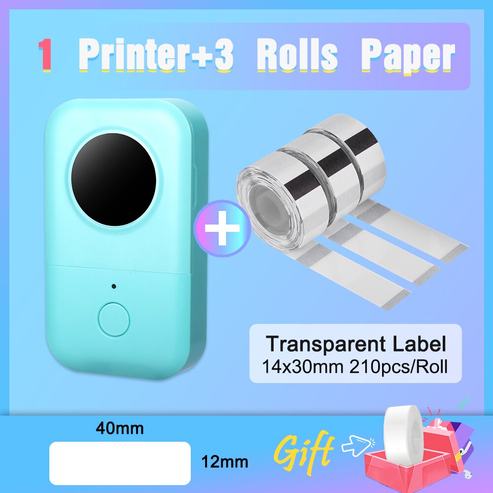 Version Phomemo D30 Smart Mini Label Maker Wireless Thermal Label Machine Compatible with IOS and Android System: D30G add 3 1430paper