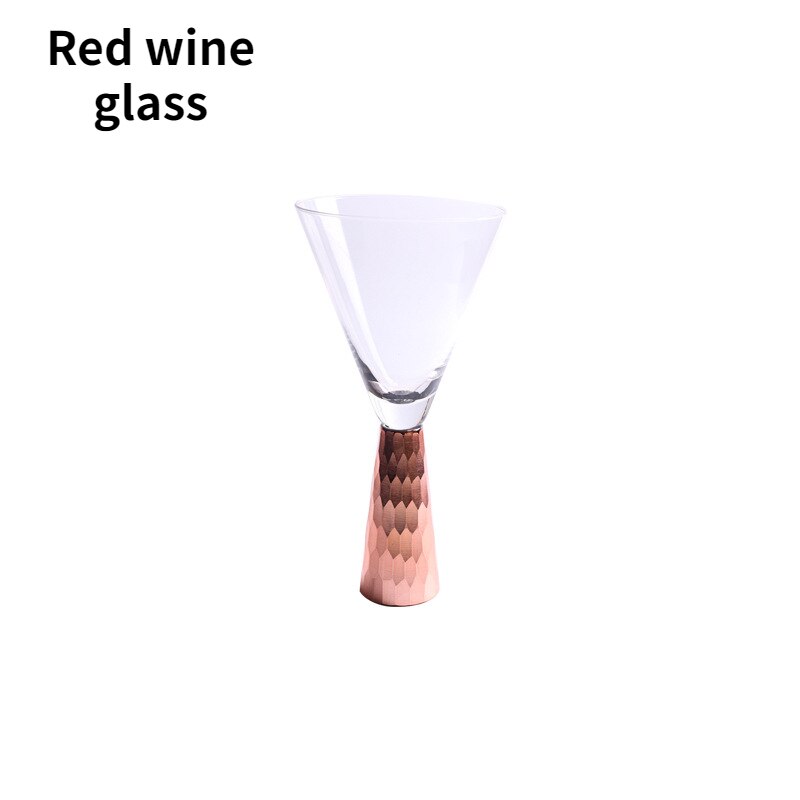 Copa de vino tinto de Chapado En Oro de lujo ligera, copa de cóctel con base dorada, BARRA DE VIDRIO de vino para , utensilios de cocina: D