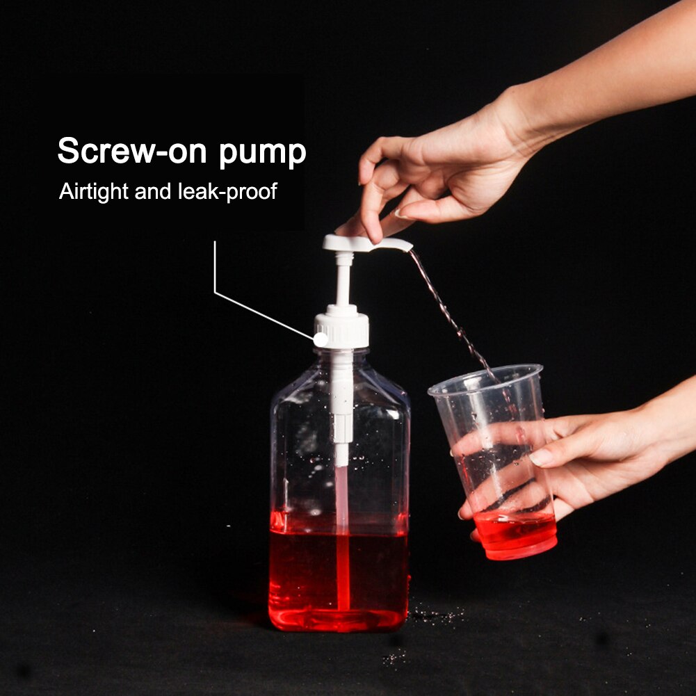 Syrup Dispenser Plastic Pump Bottle 1.1l Large-capacity Householdsyrup Sauce Honey Container Bottle Leakproof