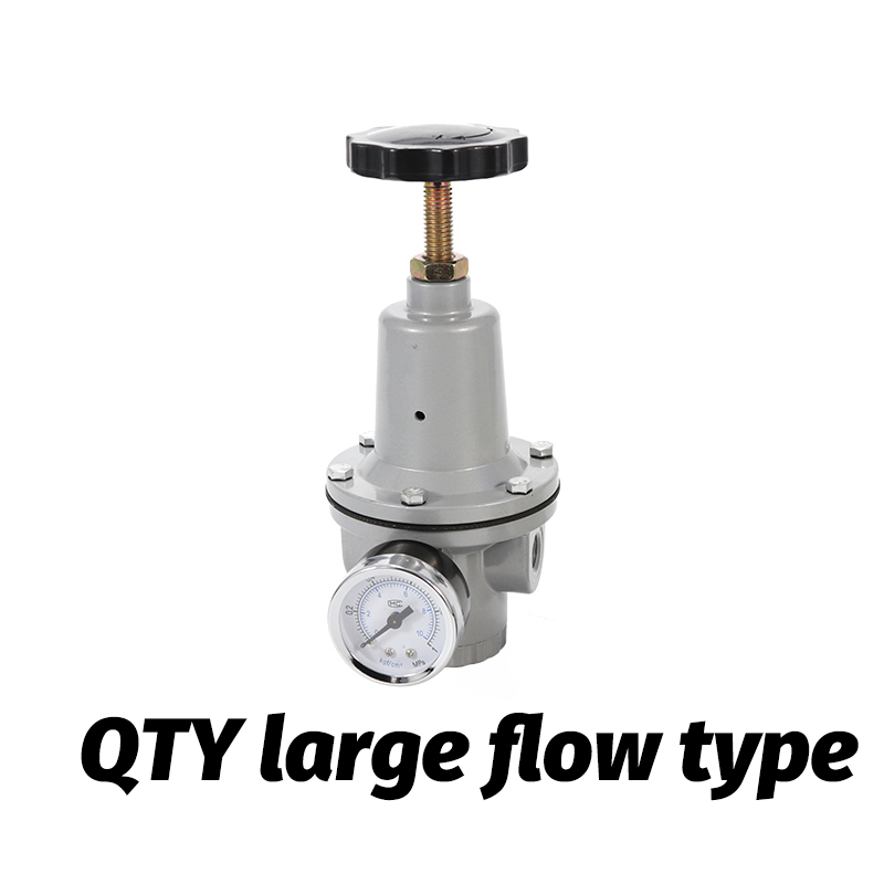 Pneumatische Qtyh Hoge Druk 0 ~ 40 Bar Luchtregelaar Met Meter Poort 1/4 3/8 1/2 2 Inch Bsp 1/2 "Qtyh QTY-08 10 15 20 25 32 40 50