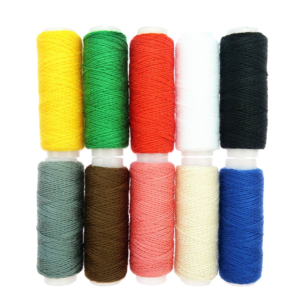 10 Spools Heavy Duty Jeans Line Sewing Thread Cord for Shoes Bag Hard Crafts