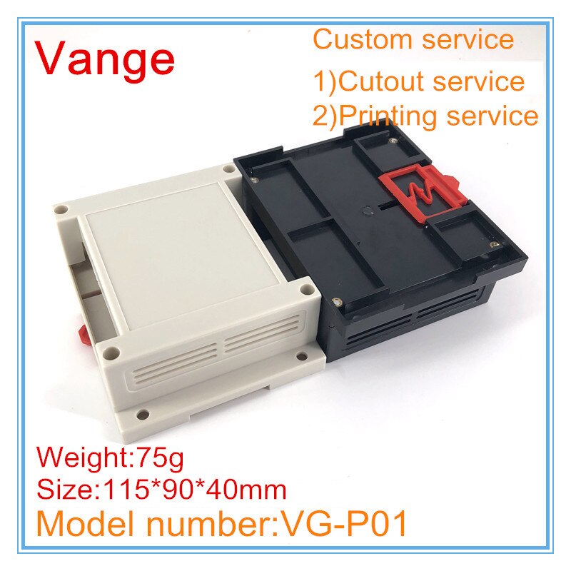 10pcs/lot mold injected extrusion housing ABS plastic case enclosure diy 115*90*40mm for PLC system PCB equipment