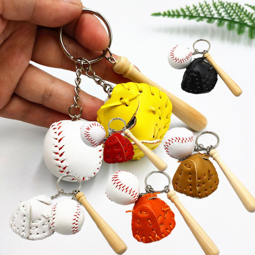 Porte-clés de Baseball en trois dimensions, 2 pièces, décorations, pendentif , rangement de jouets pour la maison