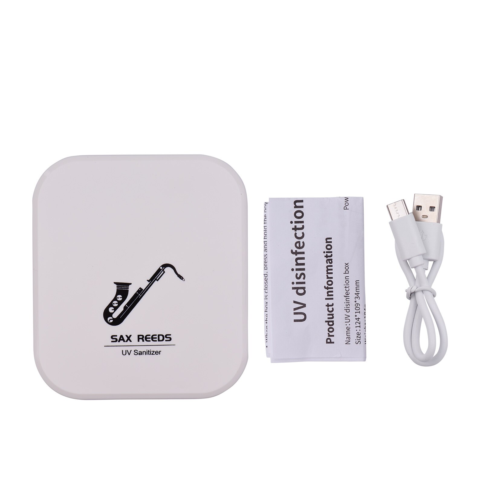 Portable UV Sanitizer Box - UV Light Sterilizer for Saxophone Clarinet Reed Holder: Default Title